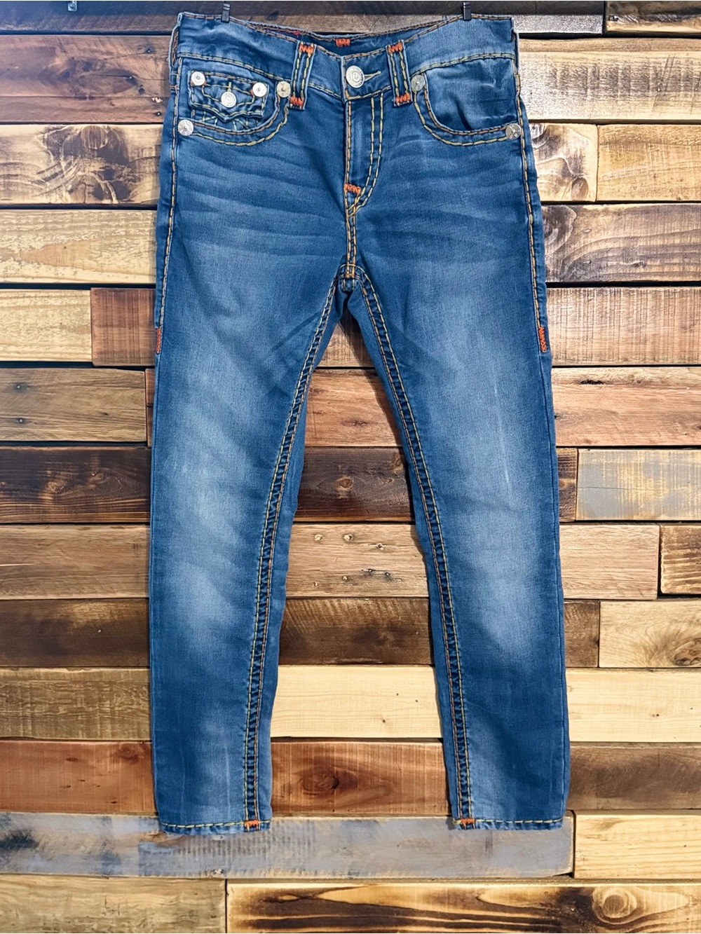 True Religion Rocco Skinny Super T Flap Pocket Jeans 29x29 EUC